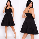 Vestido Feminino Vermelho Midi Confortável e Elegante com Caimento Perfeito